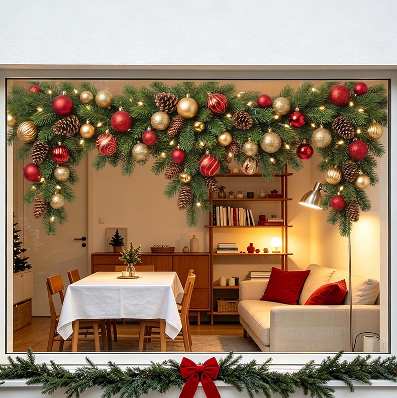 Ensemble de 4 boules lumineuses colorées - Épicéa (30*70cm)