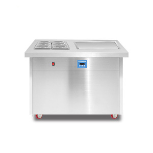 Chất lượng tốt chiên kem cuộn máy/Fry máy nước đá chiên kem/<span class=keywords><strong>Ice</strong></span> <span class=keywords><strong>Cream</strong></span> Con lăn máy - Product Image 2