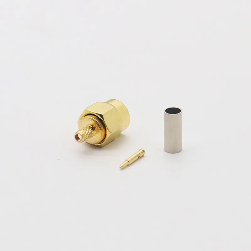 Convertidor RF de codo macho SMA BNC RF N F MCX adaptador RF Cable Coaxial conector PCB para conector LMR200 RG58 SMA