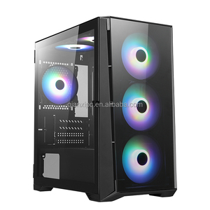 ชิ้นส่วนพาวเวอร์ซัพพลาย ATX แบบแยก,พาวเวอร์ซัพพลาย Micro ATX เมนบอร์ดสำหรับเล่นเกม PC แชสซีแผงกระจกนิรภัย - Product Image 1