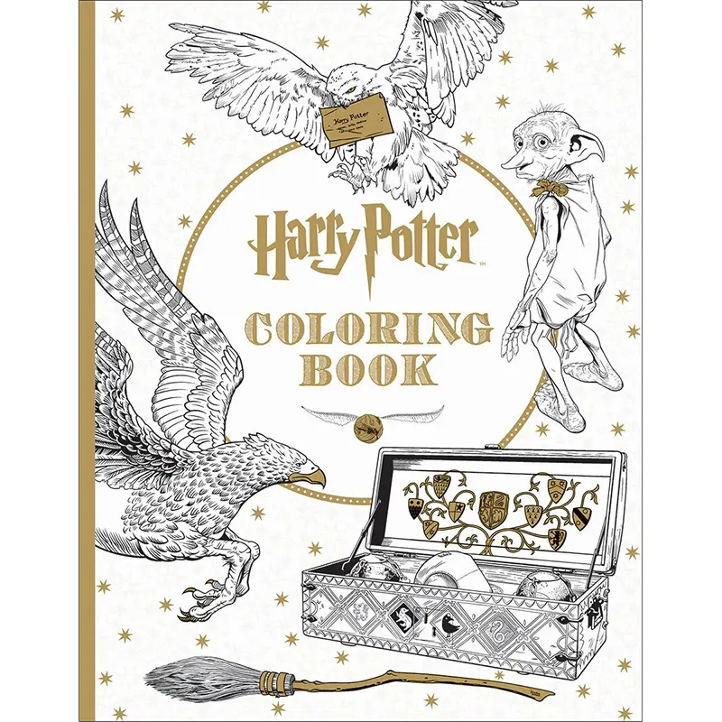 Venda quente Harry Potter premium colorir livro para crianças adulto descompressão relaxamento desenho e colorir livro