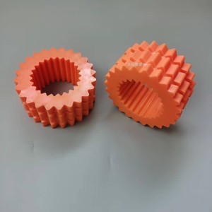 10H poliüretan Elastomer kauçuk dişli kol şok Pad <span class=keywords><strong>H</strong></span> kauçuk dişli kaplin ile fabrika stok tedarik esnek kaplin
