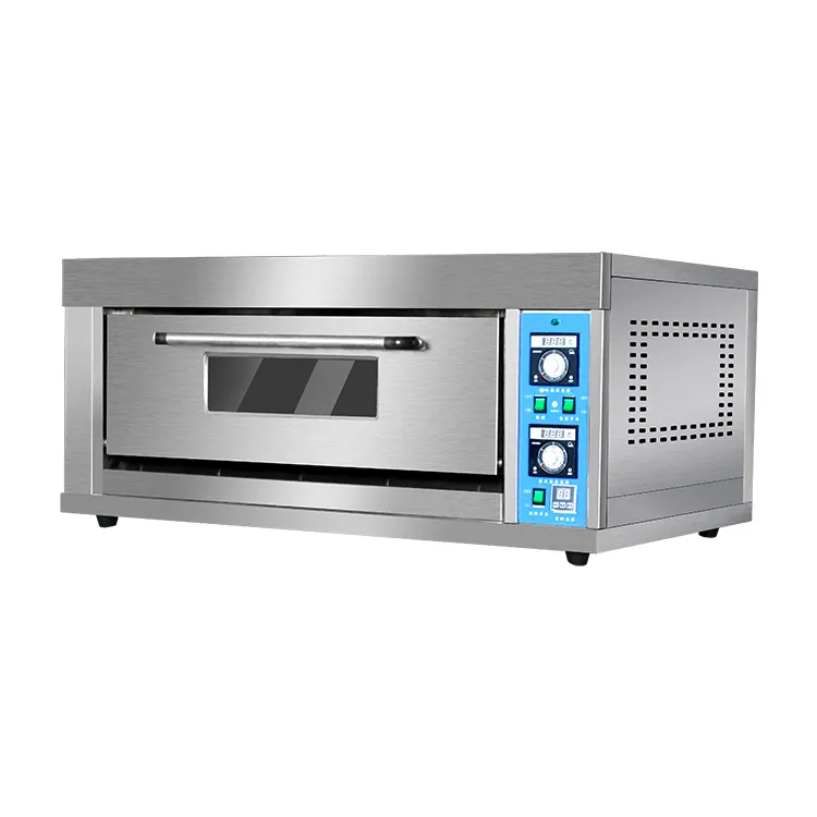 2022 Nieuwe Stijl Dubbele Rack Brood 1 Dek Commerciële Single Layer Elektrische Pizza Oven Met Bakkerij Keuken Apparatuur