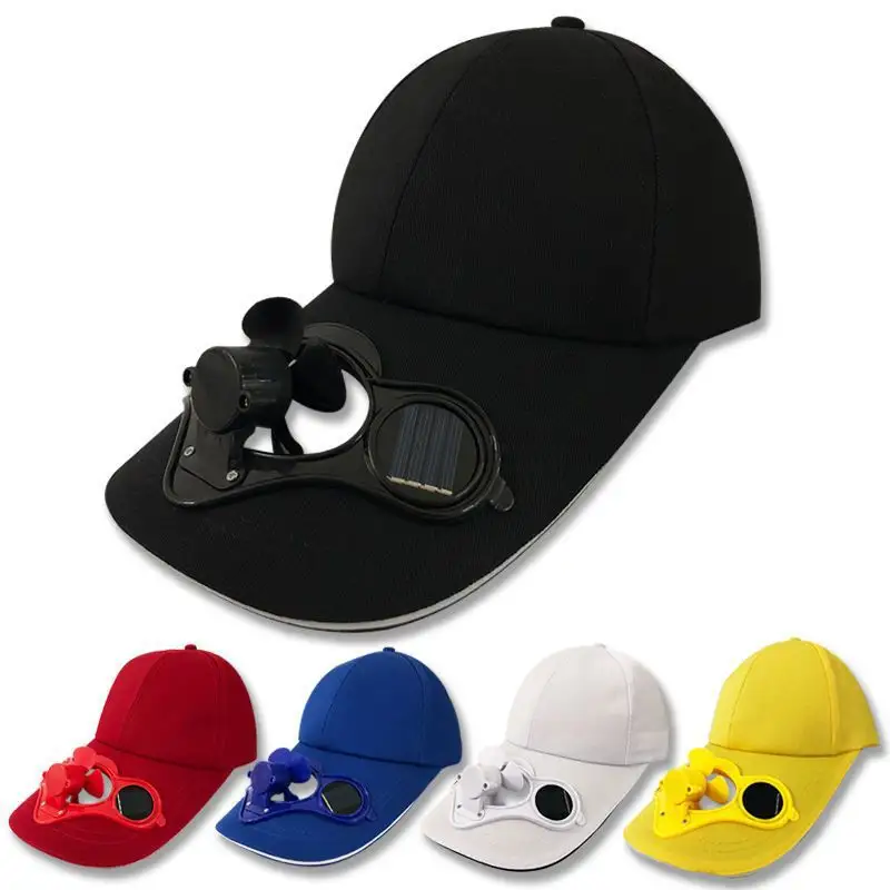 Logo personnalisé ventilateur solaire casquette de baseball unisexe chapeau de soleil brodé impression d'autres chapeaux et casquettes