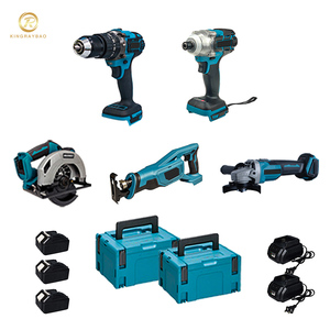 Kommerzielles bürstenloses kabelloses Multifunktions-Elektro werkzeug 7 Batterien Carpenter Power Tool Set 125mm Winkels chl eifer - Product Image 4