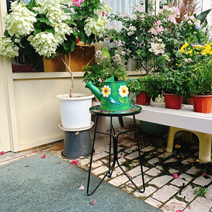 Bàn cà phê sắt ngoài trời với bảng điều khiển khảm Vòng cuối Bistro bên bàn điều khiển chân hiên hiên đồ nội thất - Product Image 4