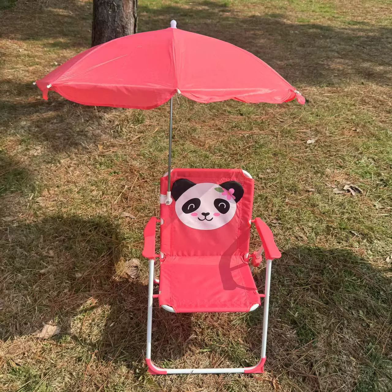 【Panda Rose Red】เก้าอี้ชายหาดร่มกันแดด