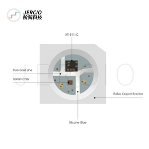 JERCIO XT1511-MINI SMD 2427 (аналогичный с WS2812b) 2427 RGB светодиодный пиксельный чип - Product Image 2