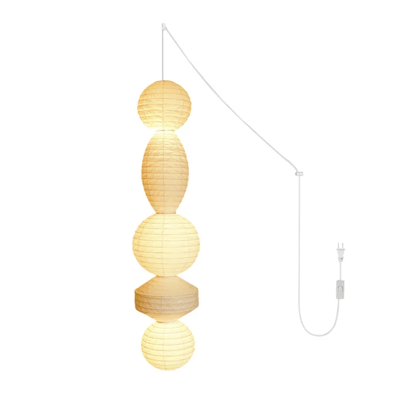 Fil blanc et blanc D 15.7 "x H 68.1"