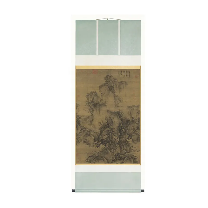 Guo Xi Early Spring of Taipei National Palace Museum high-qulity silk reproduction hanging scroll Art prints for living room