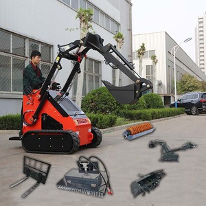 Ücretsiz kargo ucuz fiyat 360 380 dizel güç paletli tekerlek 500kg 400kg Mini Skid loadyükleyiciler ile çoklu ekleri - Product Image 1