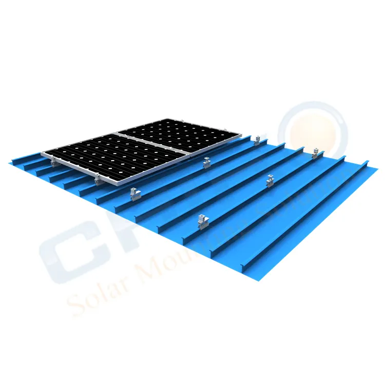 Sistema de montaje de panel solar de aluminio, perfil de accesorios de instalación para sistema de techo