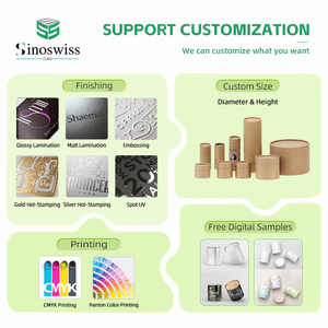 Phân Hủy Sinh Học Tái Chế Sang Trọng Tùy Chỉnh In Ấn Xi Lanh Kraft Giấy Vòng Quà Tặng Hộp Hoa Bao Bì - Product Image 5