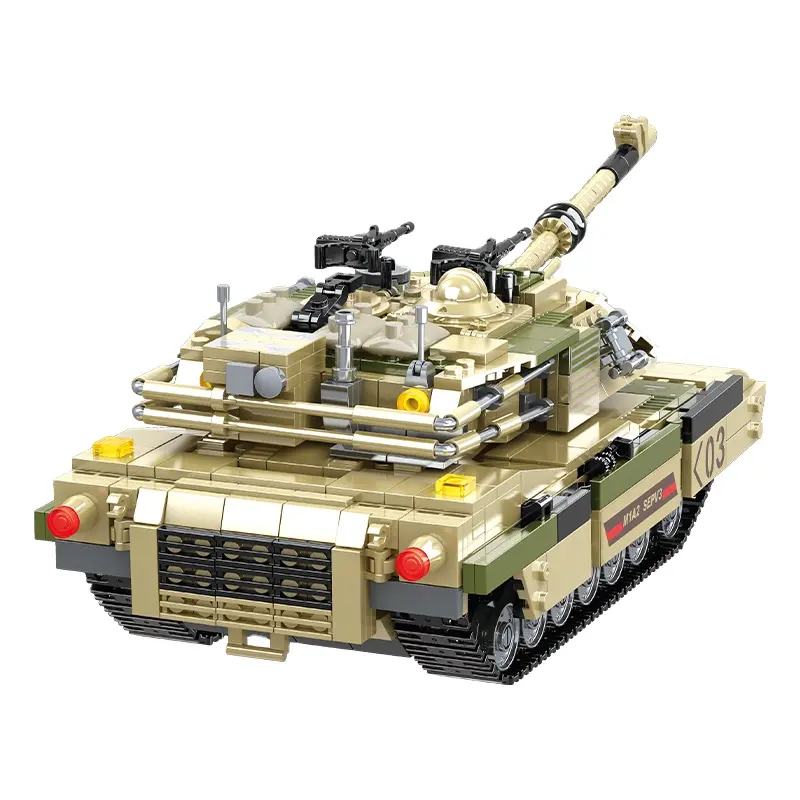 Tự làm OEM ODM WW2 m1r2 mô hình chiến đấu cho trẻ em gạch lắp ráp trò chơi đồ chơi Đức Tank Boy khối