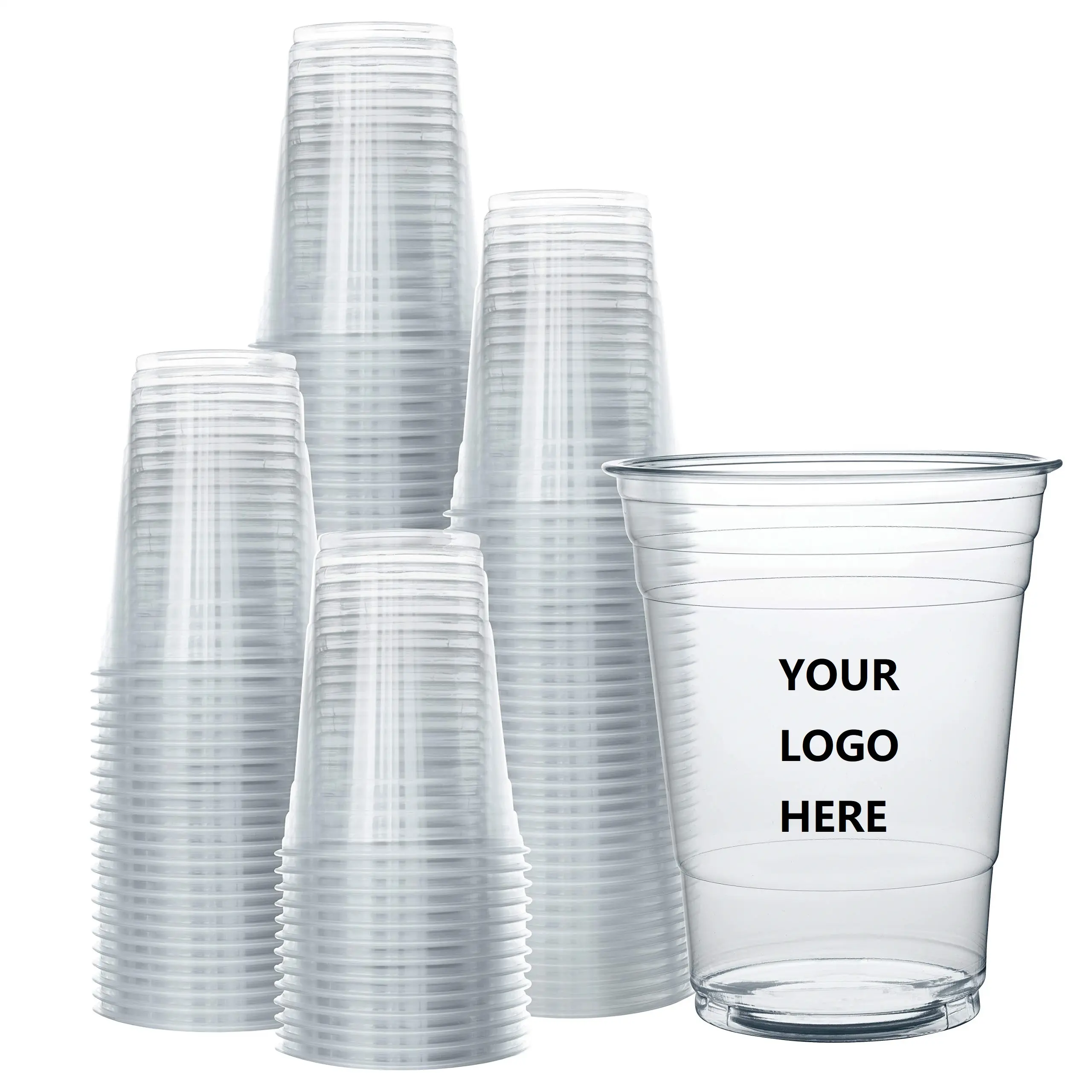 9oz/10oz/12oz/16oz /20oz/32oz Clear PET Party Cups Copo descartável de plástico para o casamento