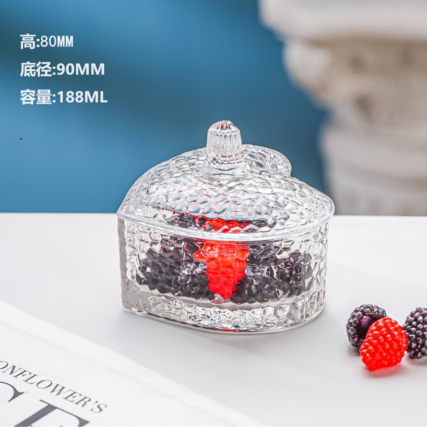clear Heart-to-heart sugar cylinder-hammer flat