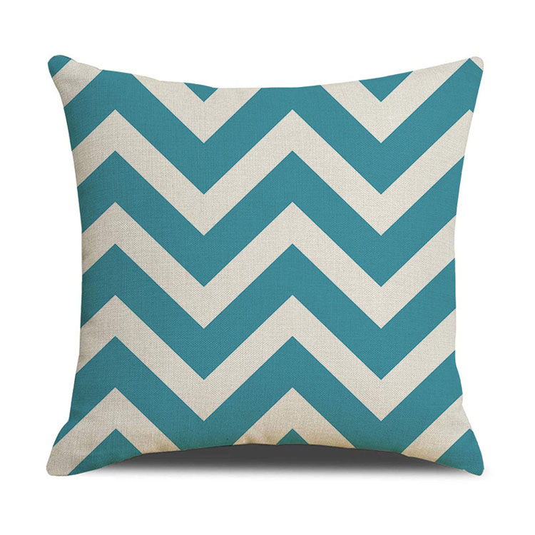 Home Living Room Sofa Cushion Pillowcase Waterproof Antifouling Oilproof Custom Digital Printing Polyester Linen Cushion Cover