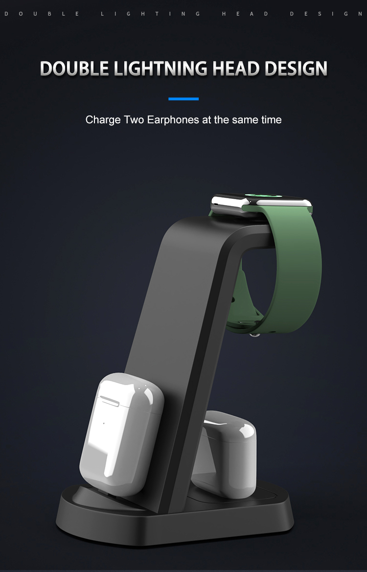 Hot Sale 3 In 1 Wireless Charger Stand Phone Holder 15w 3 In1 Wireless Charger