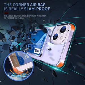 全新设计透明TPU电脑组合信用卡插槽手机外壳，适用于iPhone 14 Plus 11 12 13 14 Pro Max卡夹盖 - Product Image 5