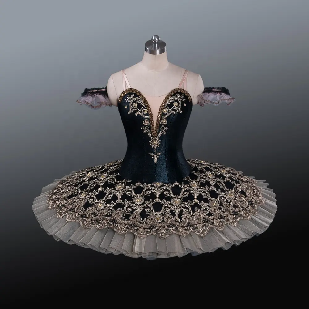 Tutu de veneza profissional personalizada, desempenho de carnaval com capuz variação yagp raymonda balé de cisne preto tutu