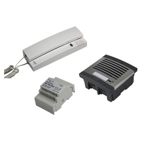 Sistema de intercomunicación para edificio de apartamentos de alta calidad ABS diseño Simple teléfono aleación de aluminio anodizado transformador de Panel frontal
