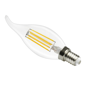 โรงงาน2วัตต์4วัตต์สีเหลืองอำพันที่ชัดเจน C37 E14นำเส้นใยหลอดไฟ - Product Image 2
