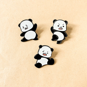 Hot Selling Square Rectangle Round 2D 3D Colorful Different <strong>Pattern</strong> Custom Logo <strong>Panda</strong> Tie Pin Badge - Product Image 5