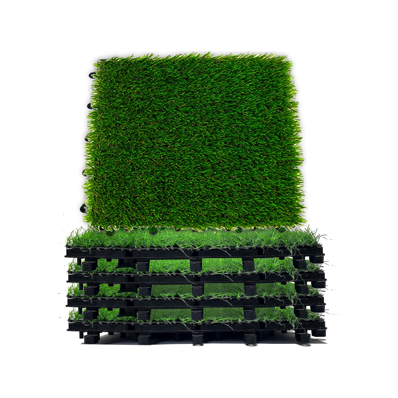 Dalles de terrasse emboîtables en gazon synthétique