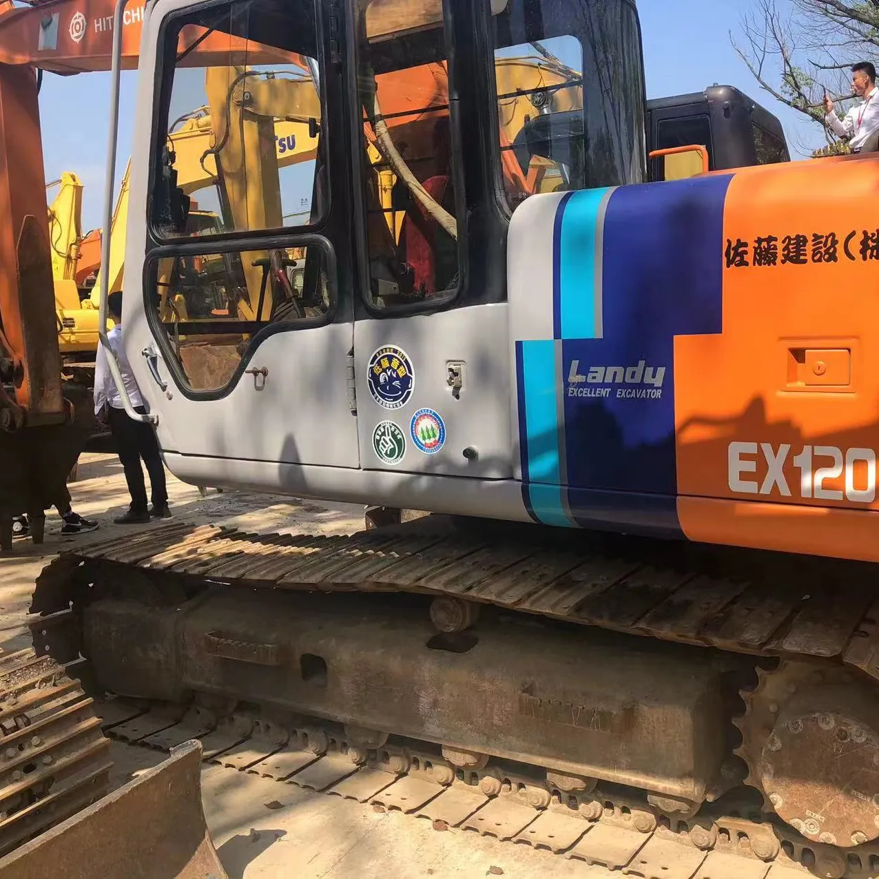 12ton hitachi ex120-1 ekskavatör satılık ikinci el ex120 paletli ex120 1 makine çalışma koşullarında ex120-2