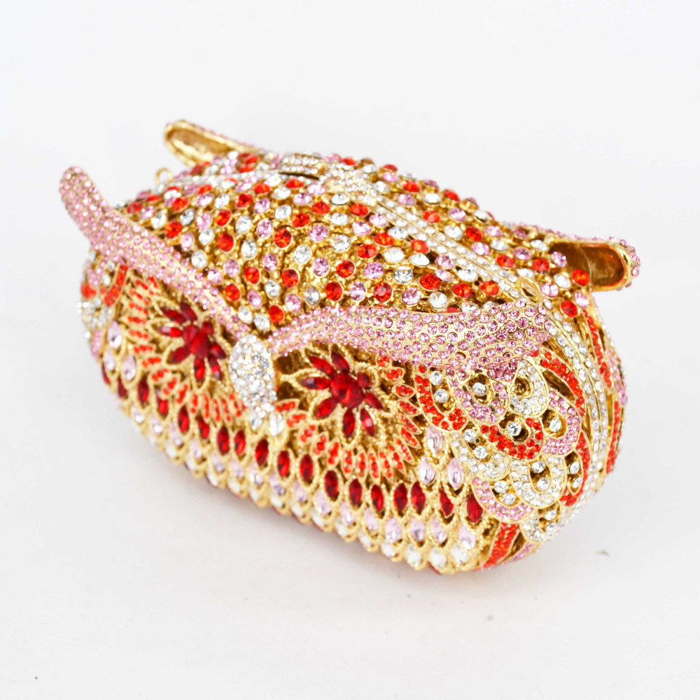 Chaliwini Animal Designer Owl Clutch Evening Bag Crystal Luxury Wedding Purse lovely Diamond Chain Women Handbags