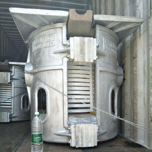 Külçeler için alüminyum hurda <span class=keywords><strong>Metal</strong></span> için 100Kg-20Ton fırın bitki elektrik erime çelik dökme demir soba indüksiyon fırın - Product Image 6