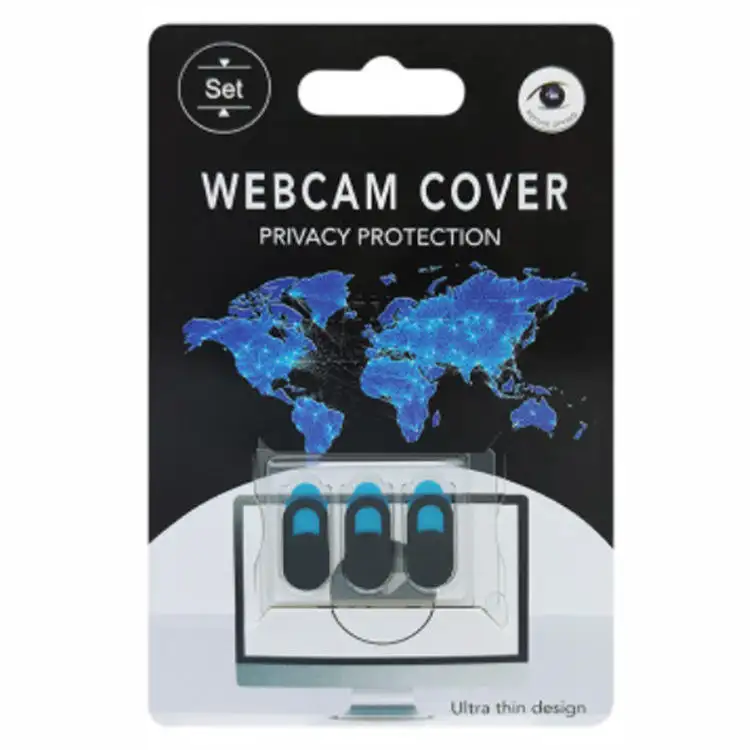 3 paket siyah Ultra ince kamera gizlilik kapağı Webcam kapağı