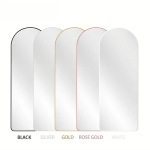 Tete cong vàng Nhôm đóng khung phòng ngủ đứng miễn phí phòng khách cao Trần cơ thể sàn gương đầy đủ chiều dài lớn - Product Image 2