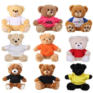 テディベア動物玩具OEMカスタムロゴ昇華テディベアプレーンシャツ - Product Image 6