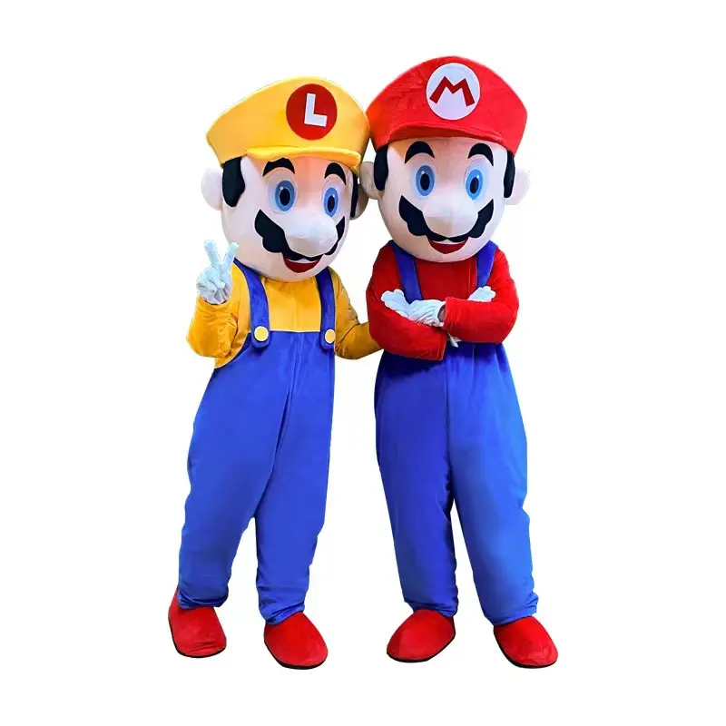 Costume personalizzato in fabbrica bambola Mario personalizzato per attività di festa cartone animato animale mascotte