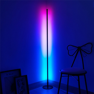 Fabrika toptan Modern yuvarlak alt RGB uzaktan kumanda hattı zemin lambası dekorasyon ayakta ışık - Product Image 1