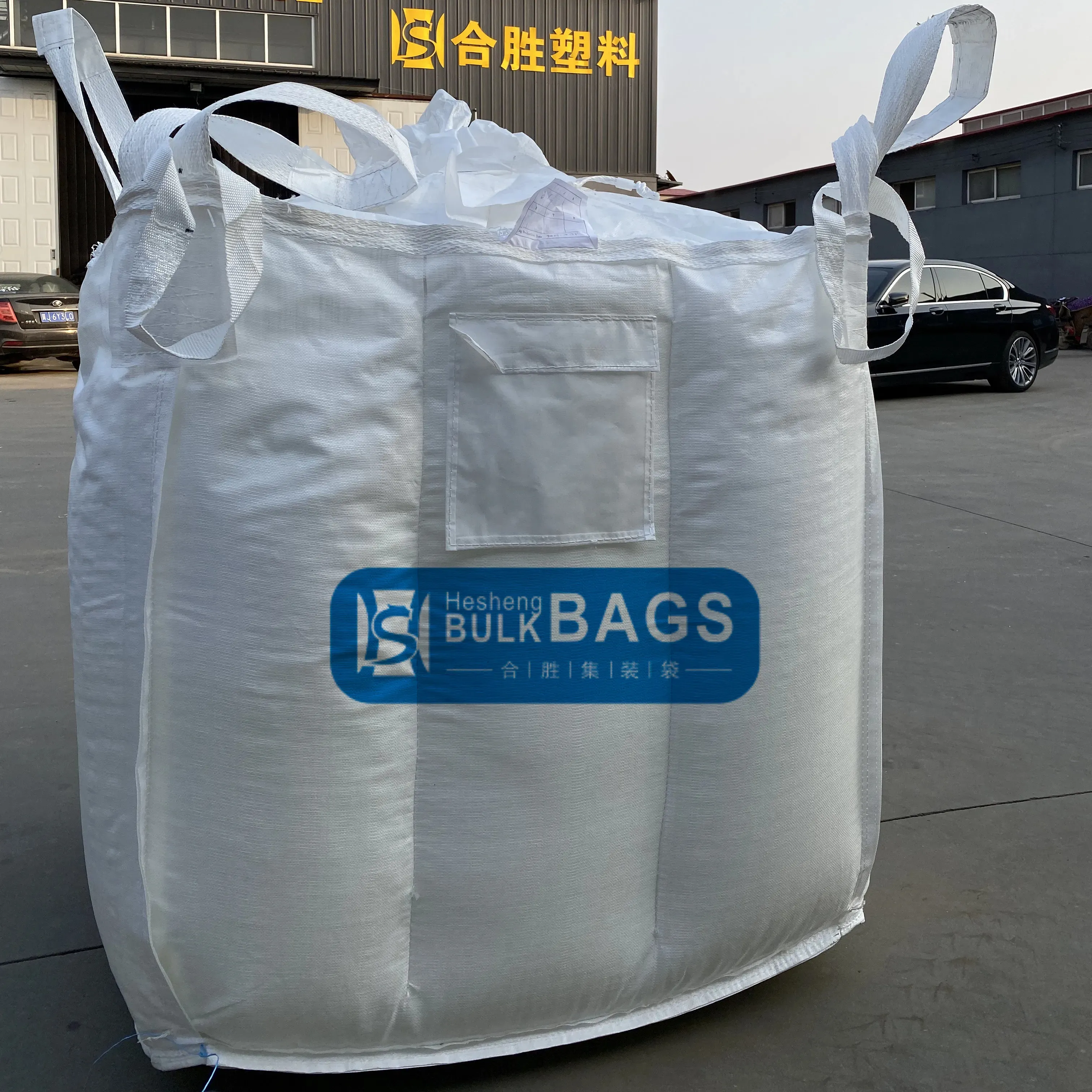 HESHENG strong 500kg-1500kg TYPE A pp bulk bag FIBC sand cement 1 ton PET resin big bag