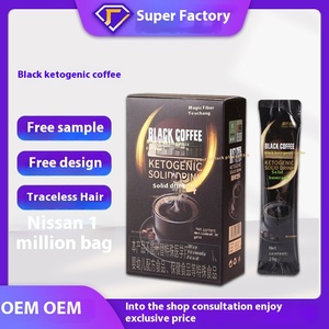 Customized Ketogenic <strong>Black</strong> Coffee Satika Energy Coffee Stick Flame Retardant Enzyme Vitamin Powder Wild Cultivation Method