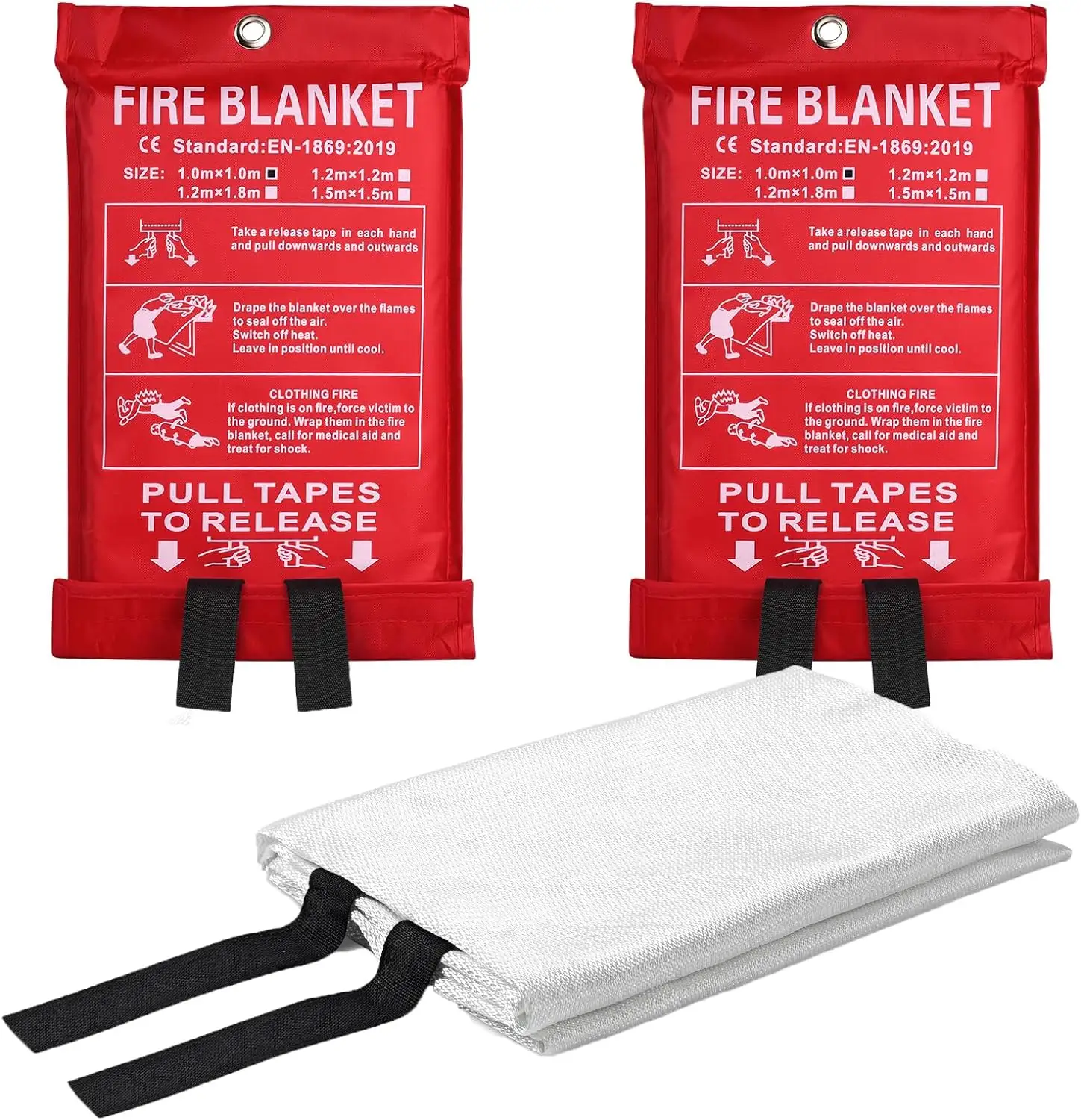 Emergency Safe Fiberglass Cloth Fabric Large Size Fire Blankets Prepared Hero Fire Blanket