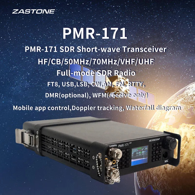 ZASTONE PMR171 SDR émetteur-récepteur à ondes courtes HF CB 50MHz 70MHz VHF UHF tous les modes Radio Mobile DMR talkie-walkie FT8 USB LSB CW AM FM