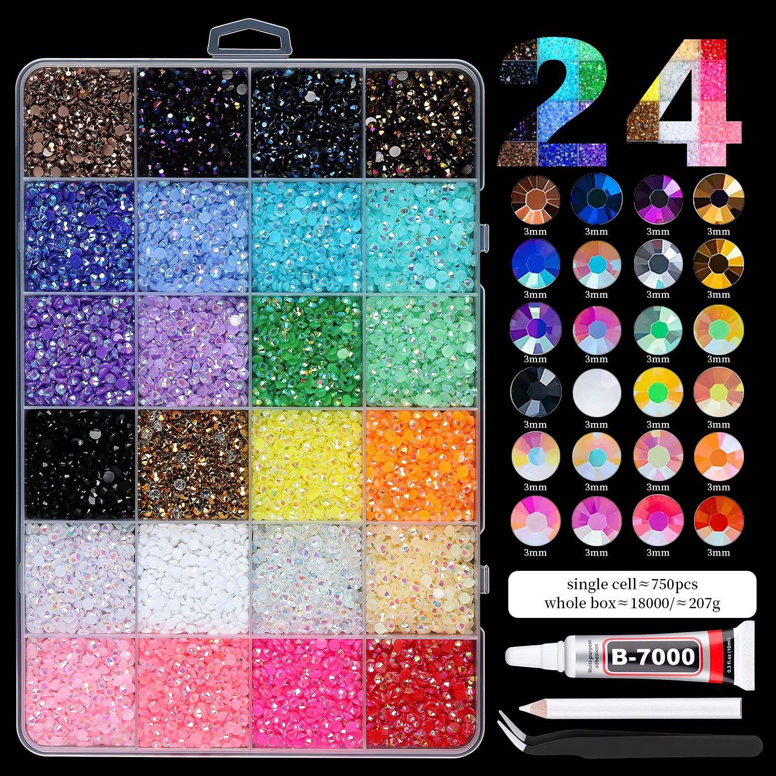 Décorations de boîte à 24 compartiments 06