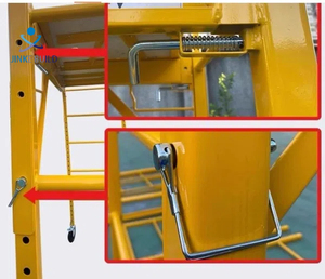 Trabajo Otras escaleras y andamios Plataforma elevadora eléctrica moderna con control remoto Andamio móvil de acero portátil plegable - Product Image 6