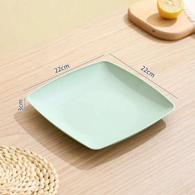 Medium square plate 2222cm-1 green