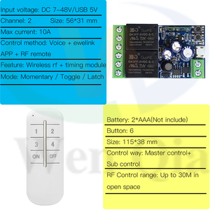 EweLink WifiスマートスイッチDC12V 24V48Vドライコンタクト2 CHリレーレシーバータイミングモジュールはAlexaGoogleで動作します - Product Image 2