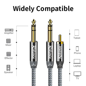 6.35 a 6.35mm Masculino/RCA Cabo De Áudio para Guitarra Amplificador De Potência & Sistema De Órgão Eletrônico Vídeo & Cabos De Áudio