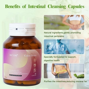 WXW Private Label Gut Digestive and <strong>Intestinal</strong> Cleanse &amp; Detox Health Supplement Colon Cleanse Capsules - Product Image 5