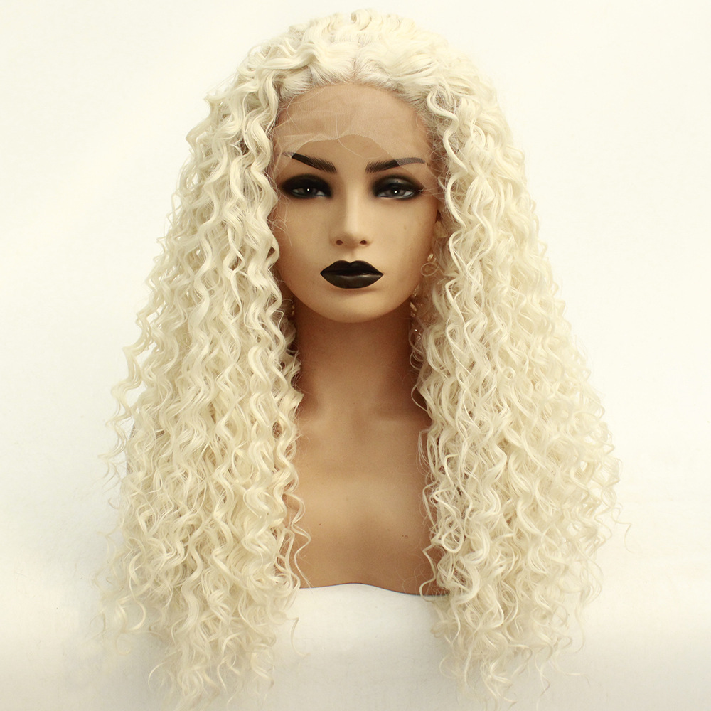 Dy3360 courtes petites boucles africaines blanches