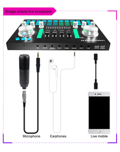 A2 all'ingrosso scheda audio USB mixer audio esterno Tablet Smart Phone registrazione in diretta con interfaccia BT Soundcard - Product Image 6