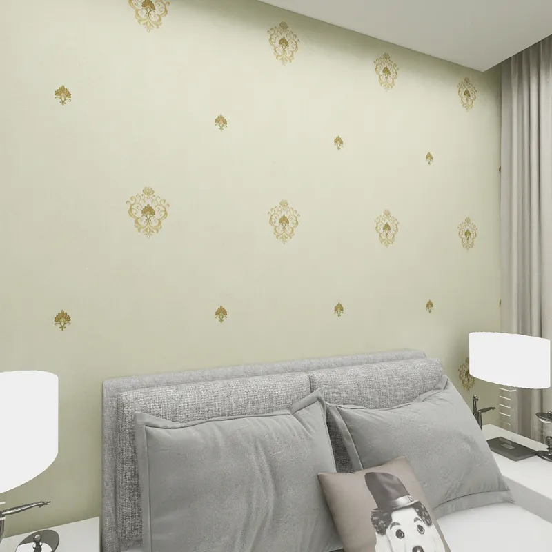 Thêu Phong Cách Châu Âu liền mạch Damascus hình nền dệt wallcovering trang trí