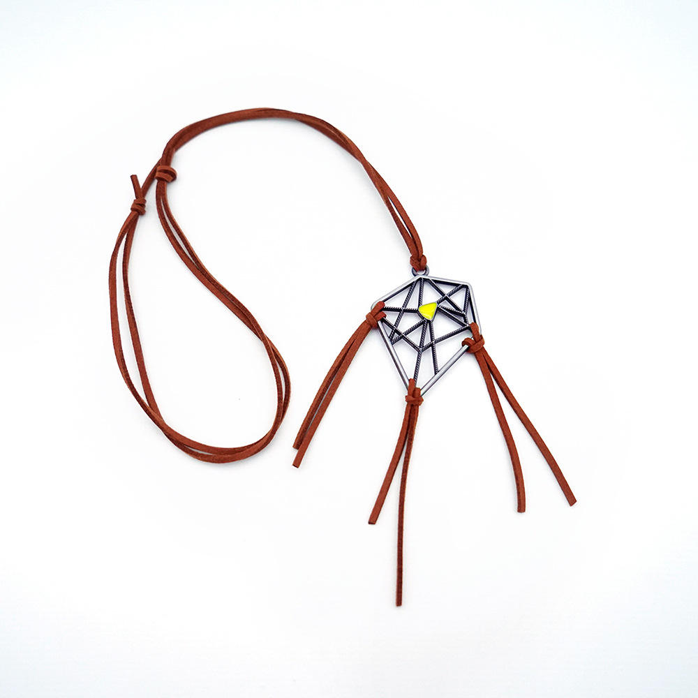 Dreamcatcher velvet rope necklace